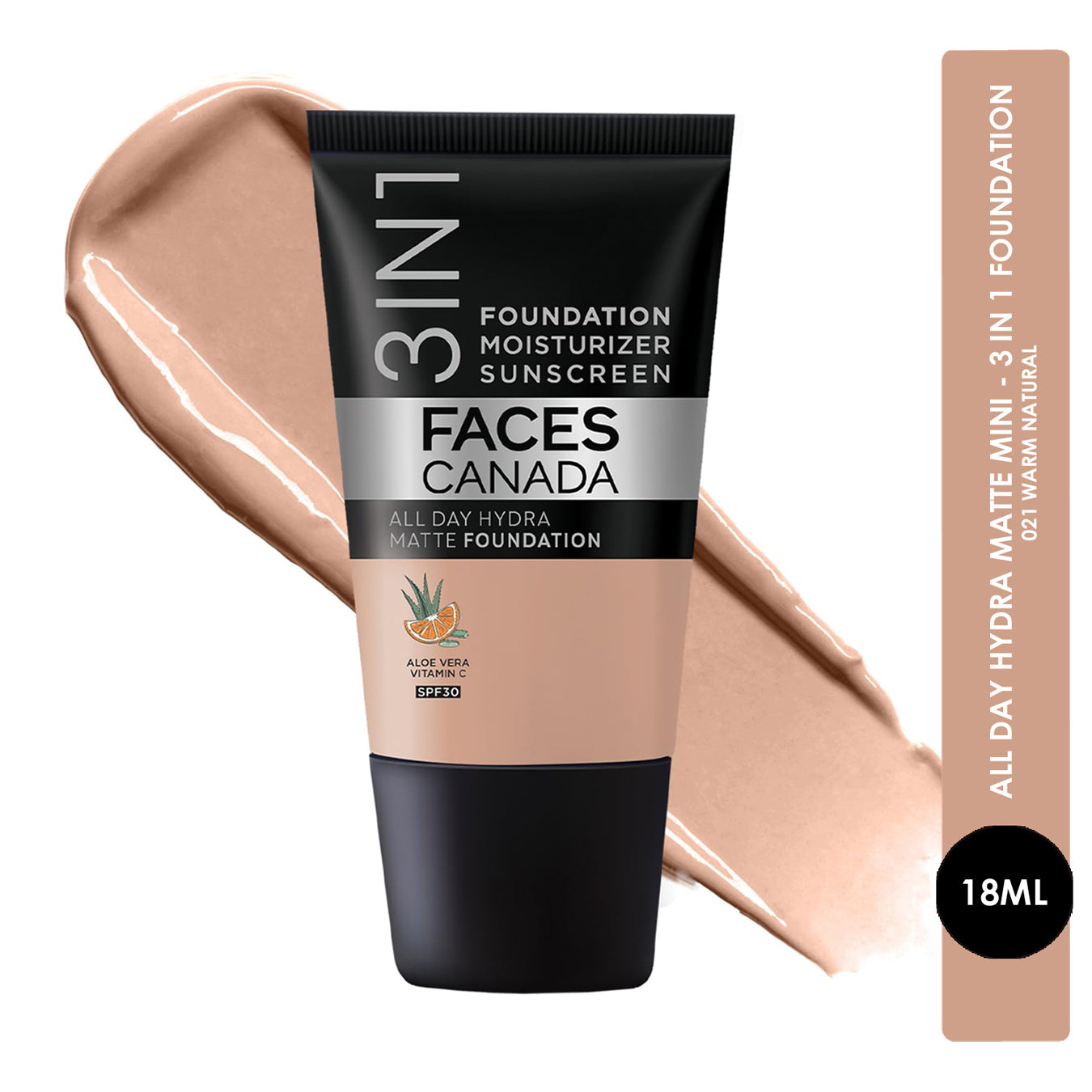 Faces3 in 1 All Day Hydra Matte Mini Foundation 18ml