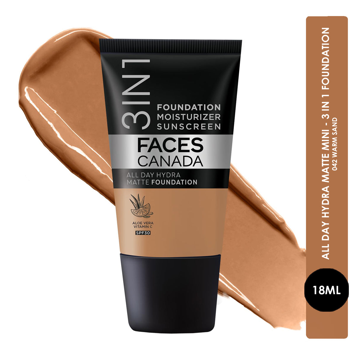 Faces3 in 1 All Day Hydra Matte Mini Foundation 18ml