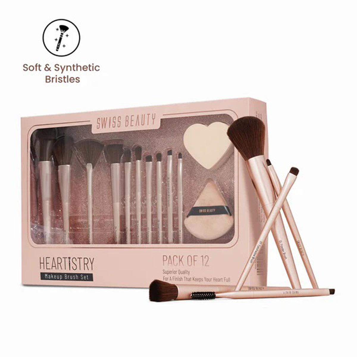 Swiss Beauty Heartistry Brush Set of 12