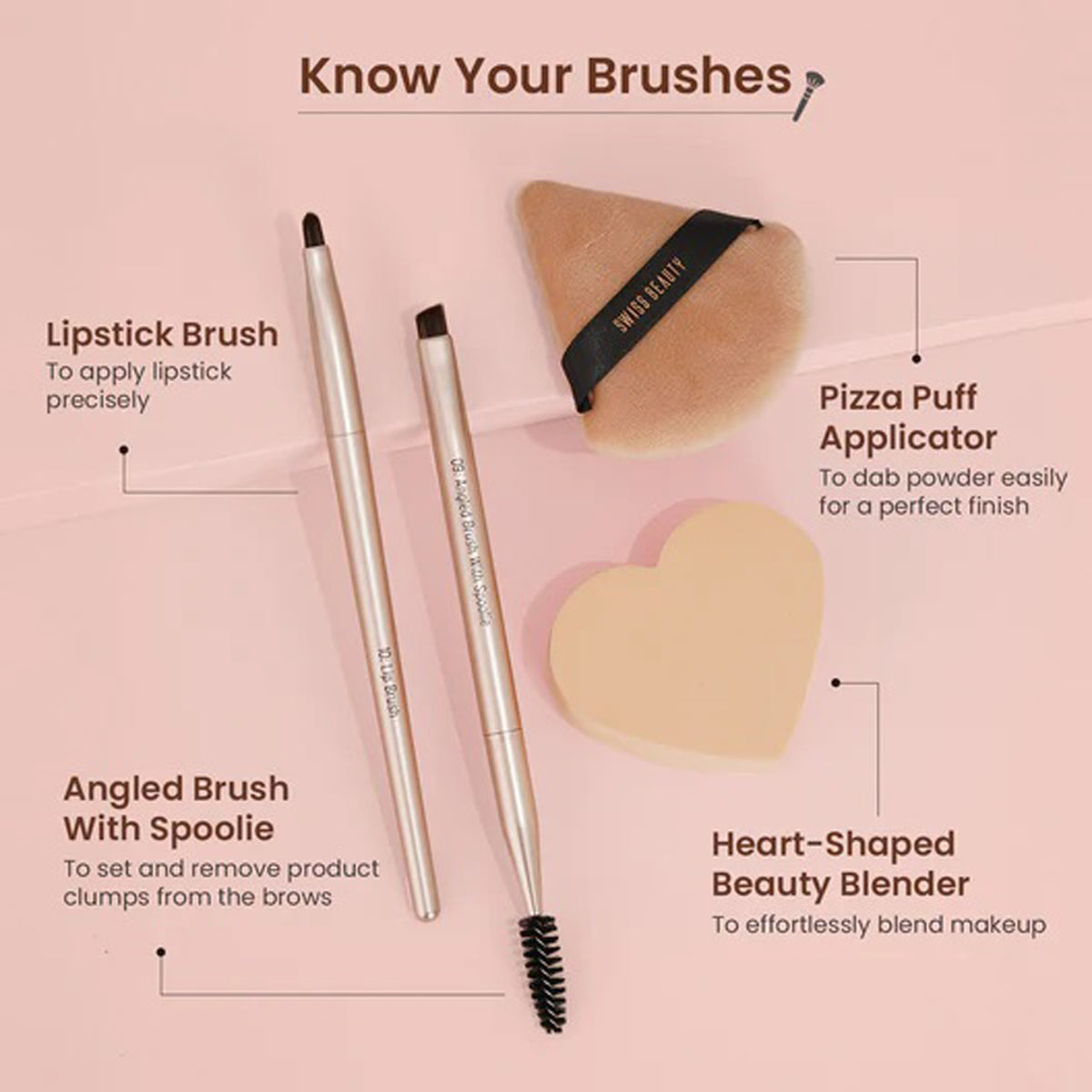 Swiss Beauty Heartistry Brush Set of 12