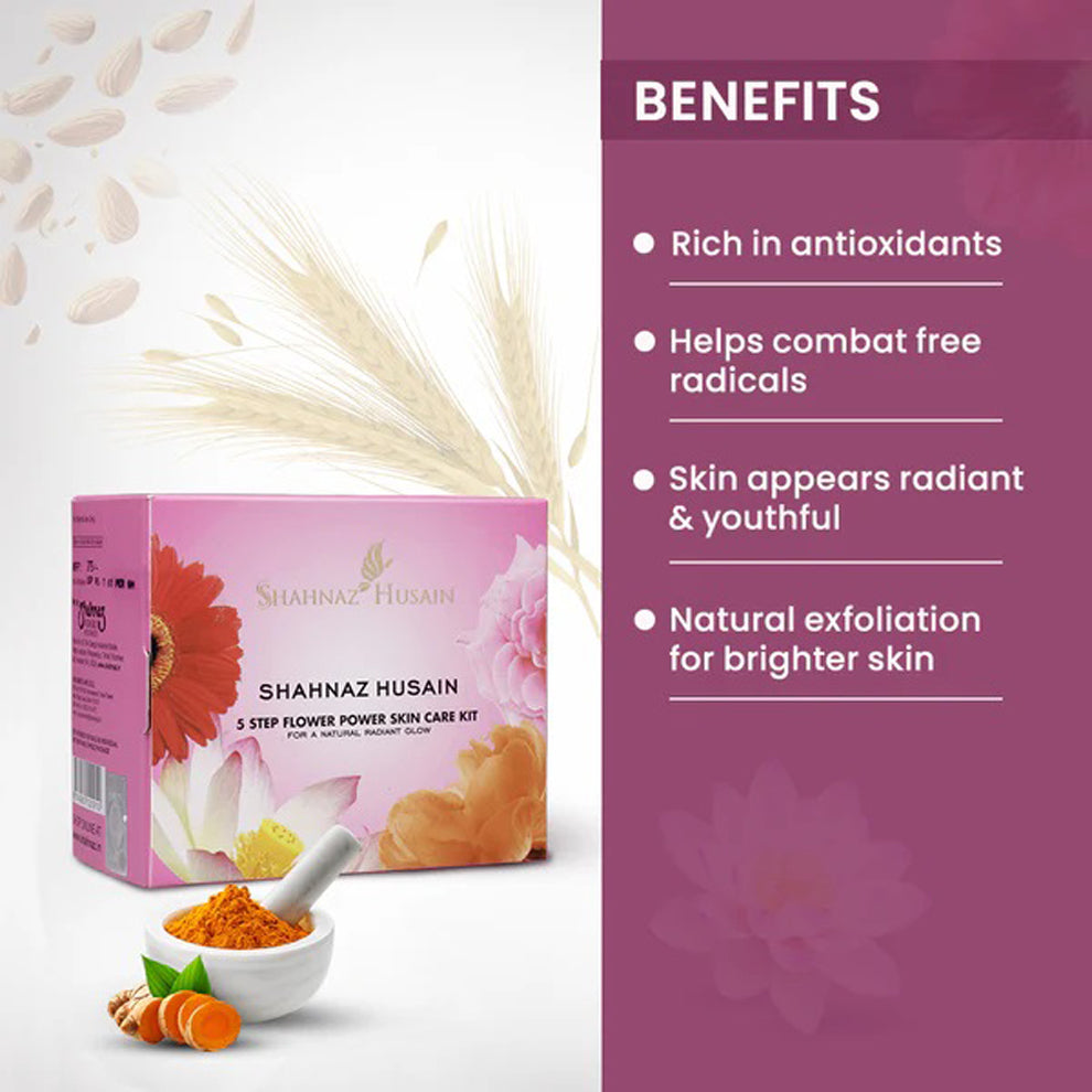 Shahnaz Husain 5 Step Flower Power Skin Care Kit (5 X 10G)