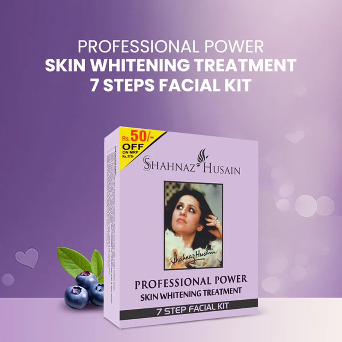 Shahnaz Husain Power Skin Whitening Treatment 7 Steps Facial Kit (48g + 15ml)