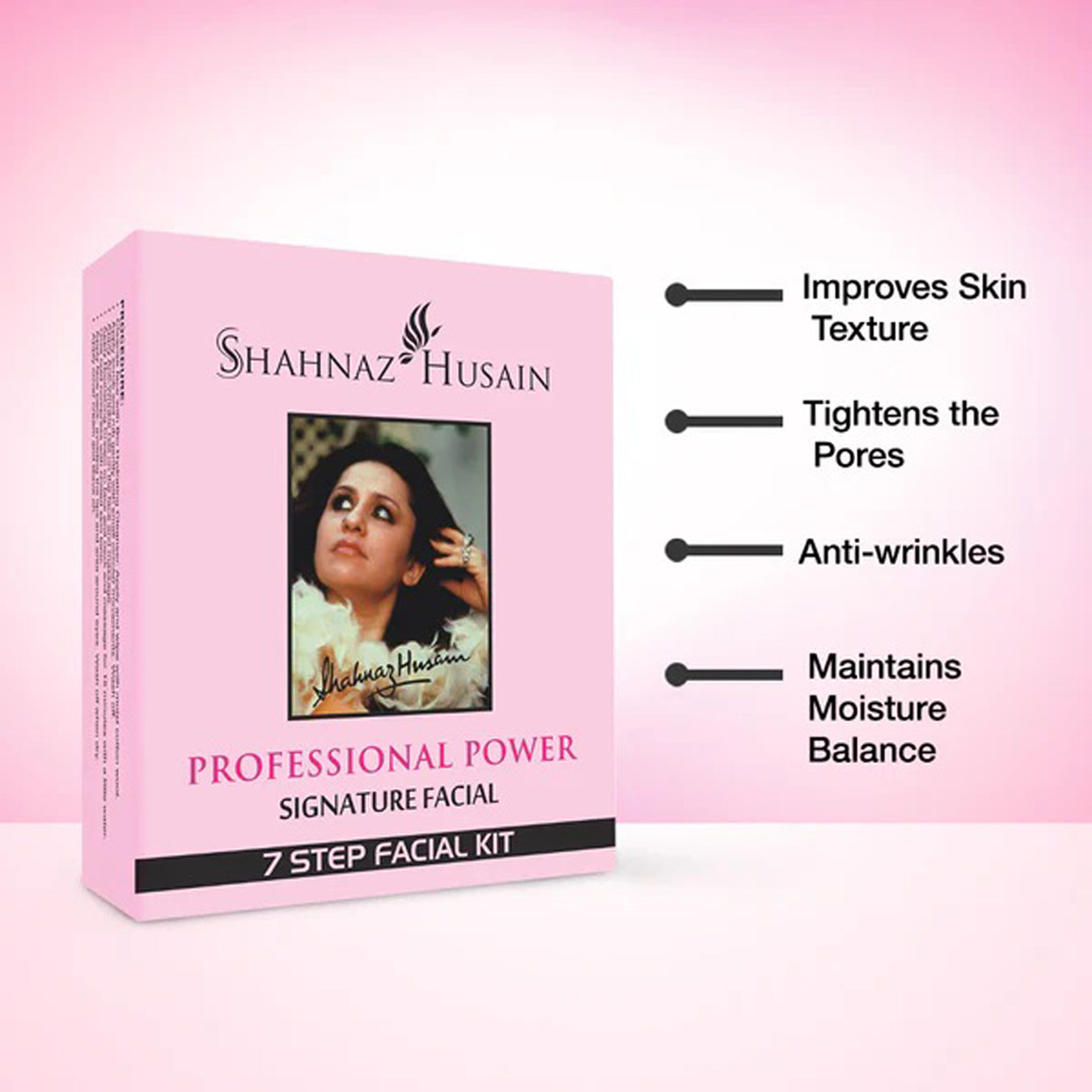 Shahnaz Husain Power Signature Facial Steps- 7 Step Facial Kit (48g + 15ml)