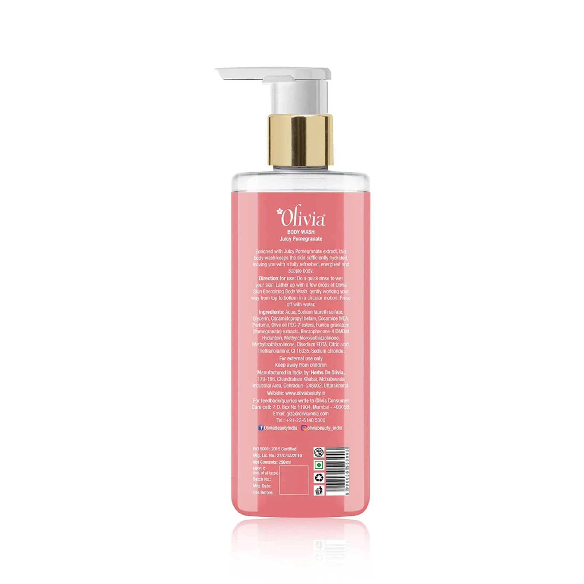 Olivia Skin Energizing Body Wash With Juicy Pomegranate
