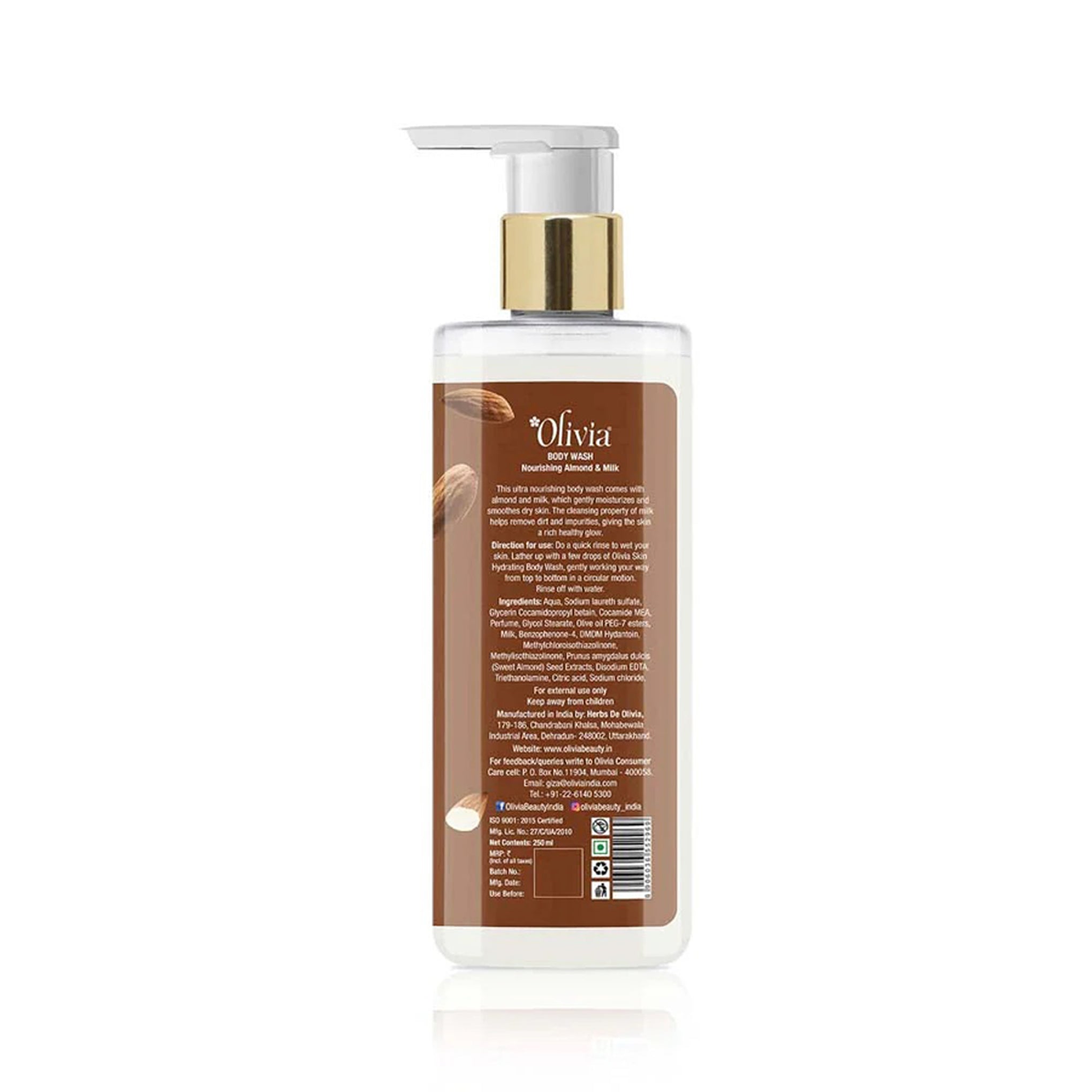 Olivia Skin Hydrating Body Wash With Nourishing Almond And Milk