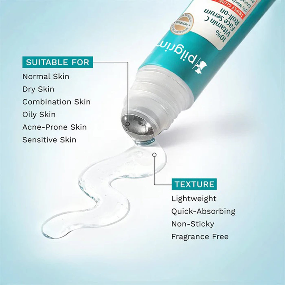 Pilgrim 10Per Vitamin C Face Serum Roll-On 25ml