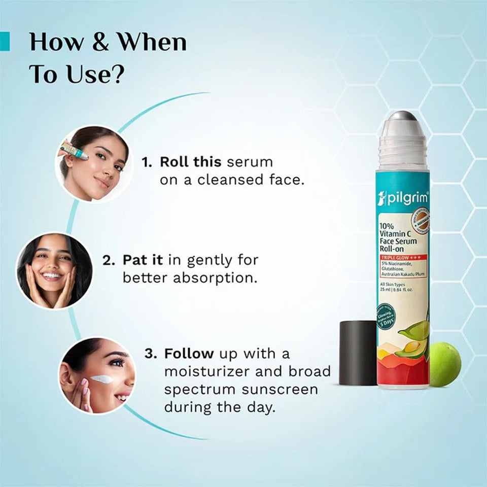 Pilgrim 10Per Vitamin C Face Serum Roll-On 25ml
