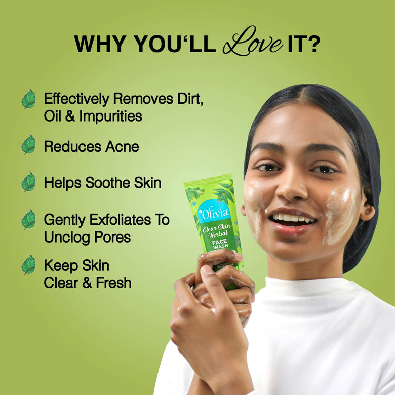 Olivia Clear Skin Herbal Face Wash 60ML