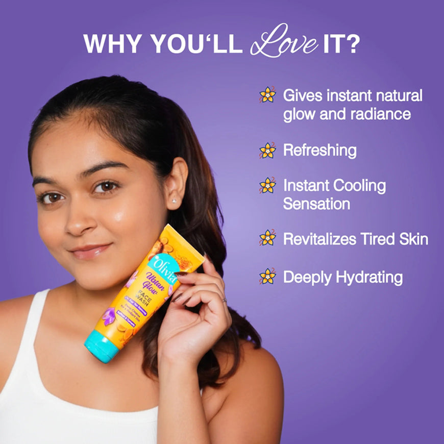 Olivia Ubtan Glow Face Wash for Tan Removal