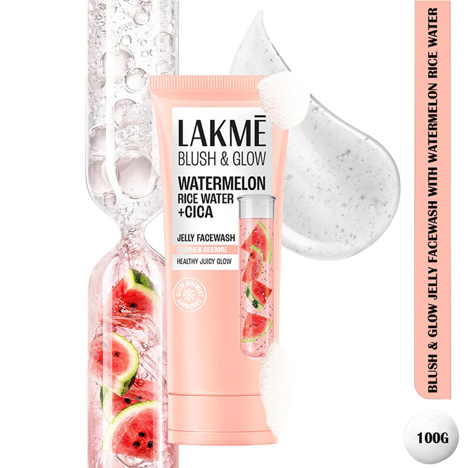 Lakme Blush & Glow Jelly Facewash With Watermelon Rice Water