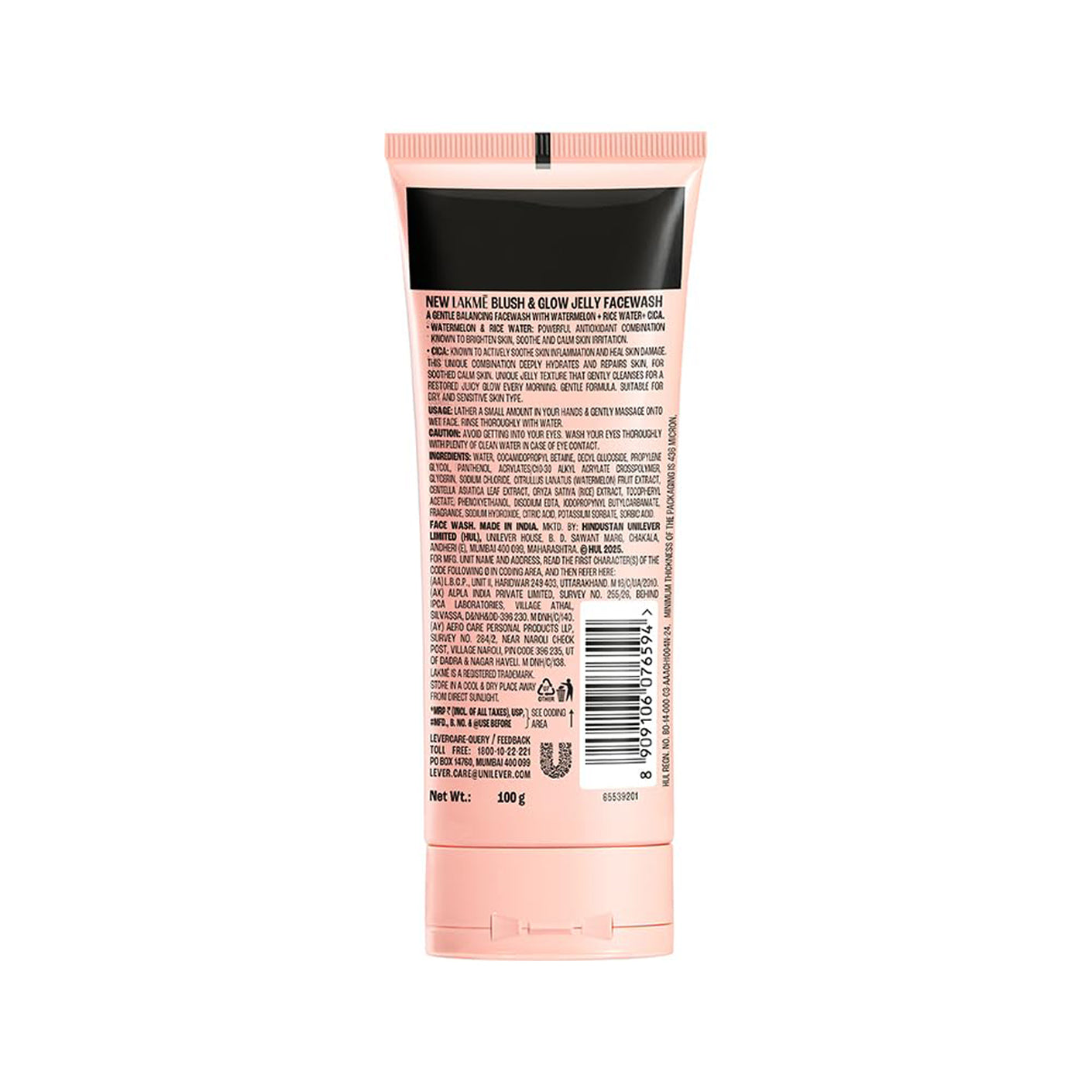 Lakme Blush & Glow Jelly Facewash With Watermelon Rice Water