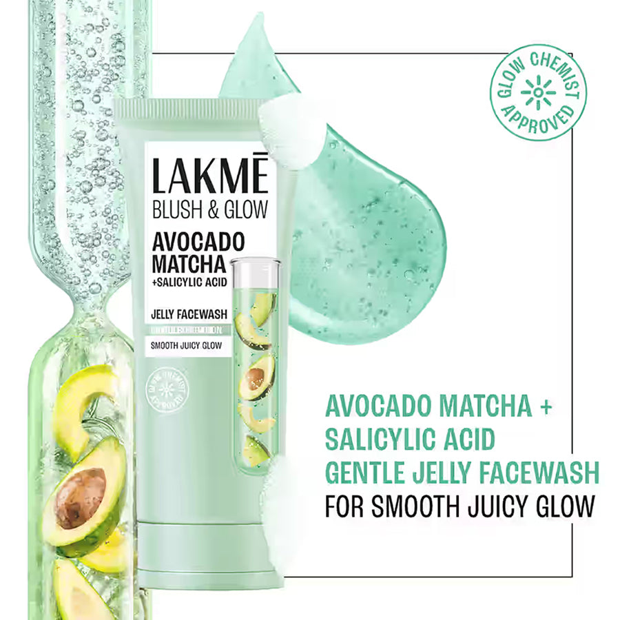 Lakme Blush & Glow Avocado Matcha + Salicylic Acid Jelly Face Wash