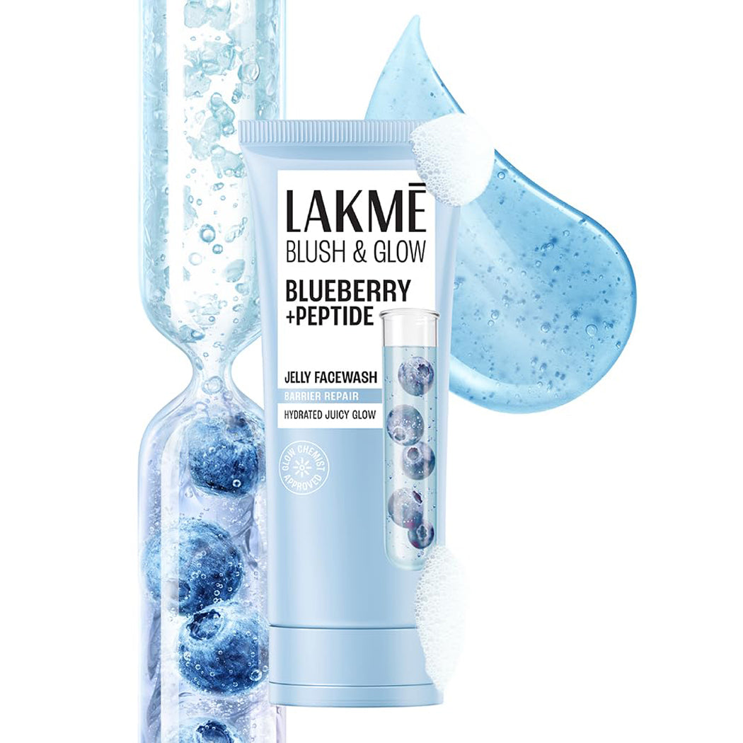 Lakme Blush & Glow Blueberry + Peptide Jelly Face Wash