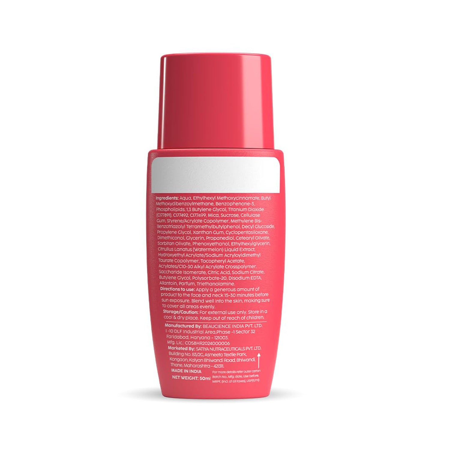 Plix Watermelon Tint Twist Colour Adapting Sunscreen SPF 50++++ 50ml