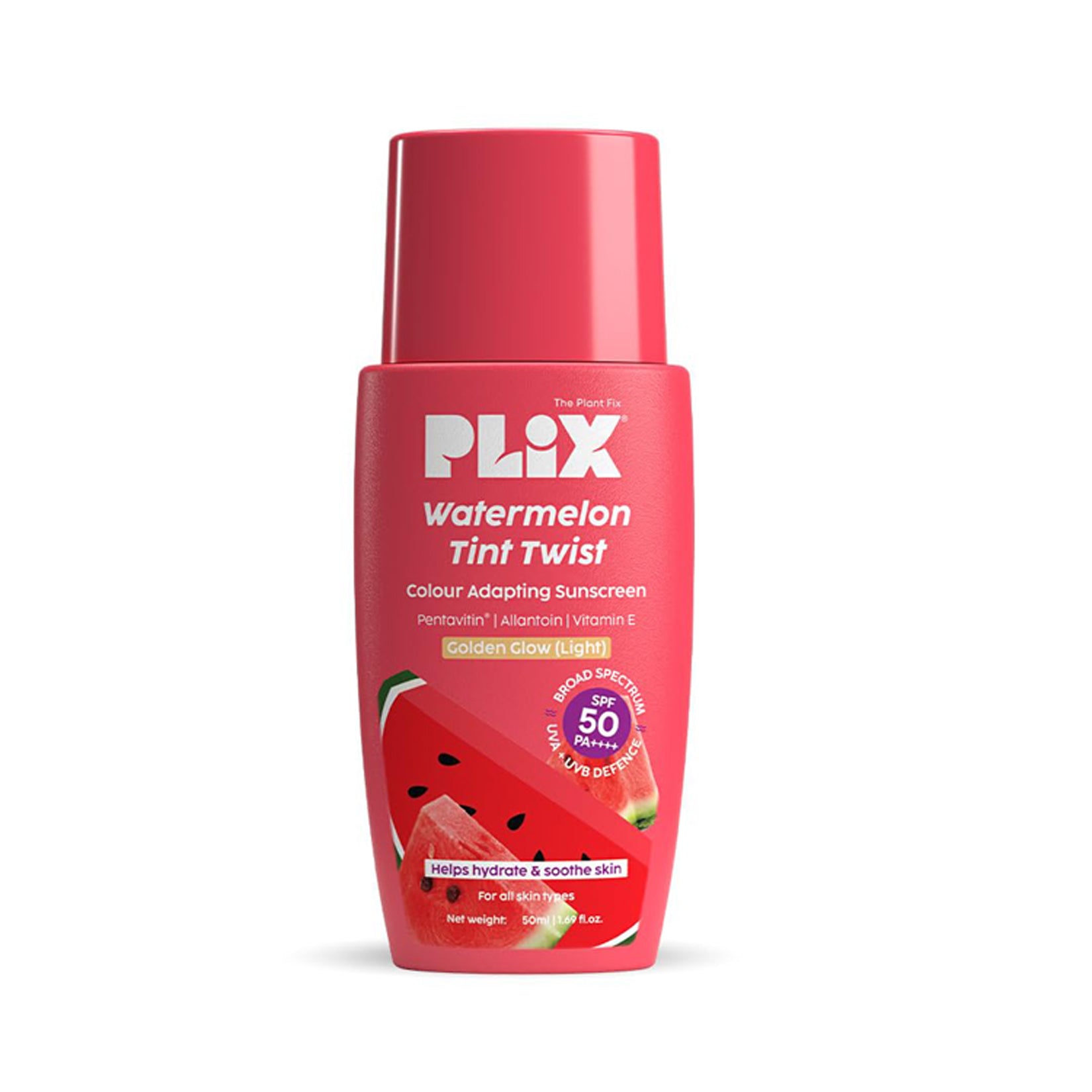 Plix Watermelon Tint Twist Colour Adapting Sunscreen SPF 50++++ 50ml