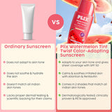Plix Watermelon Tint Twist Colour Adapting Sunscreen SPF 50++++ 50ml