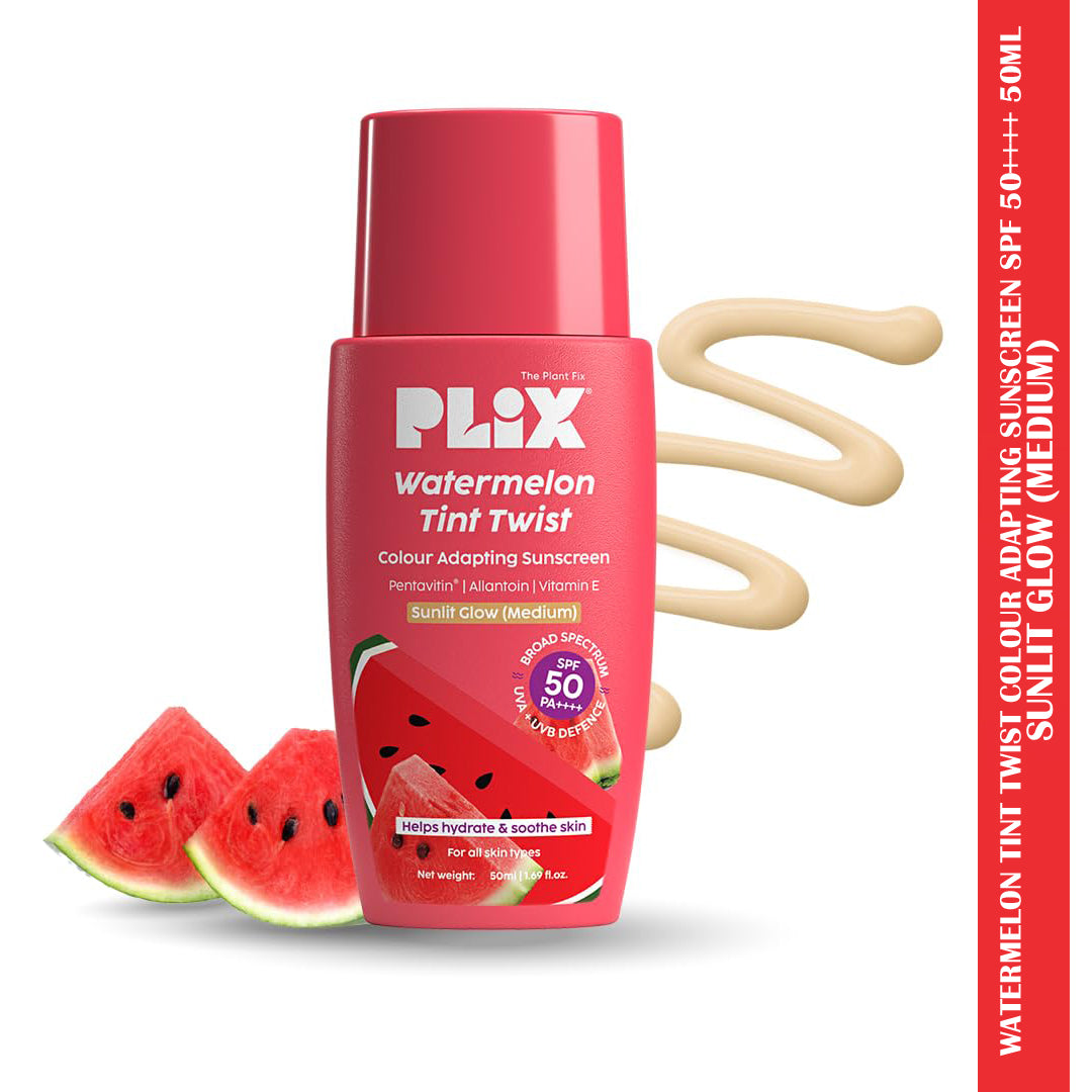 Plix Watermelon Tint Twist Colour Adapting Sunscreen SPF 50++++ 50ml