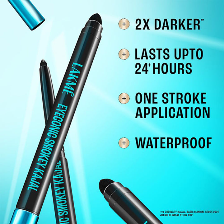 Lakme 9-5 Eyeconic Smokey Kajal Black 0.35g