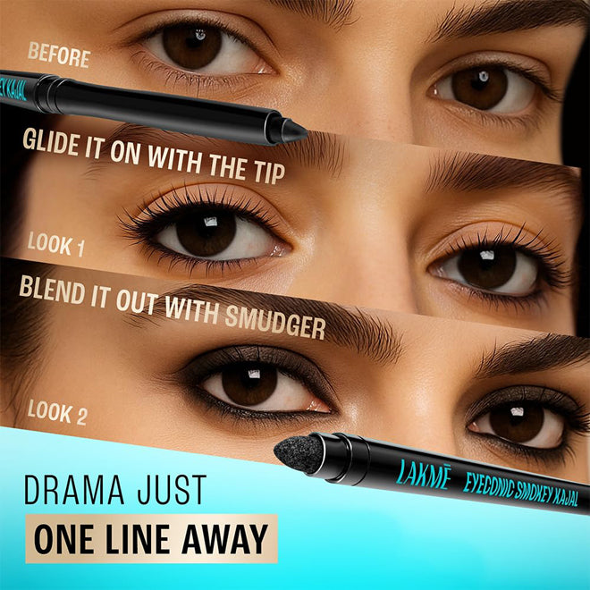 Lakme 9-5 Eyeconic Smokey Kajal Black 0.35g