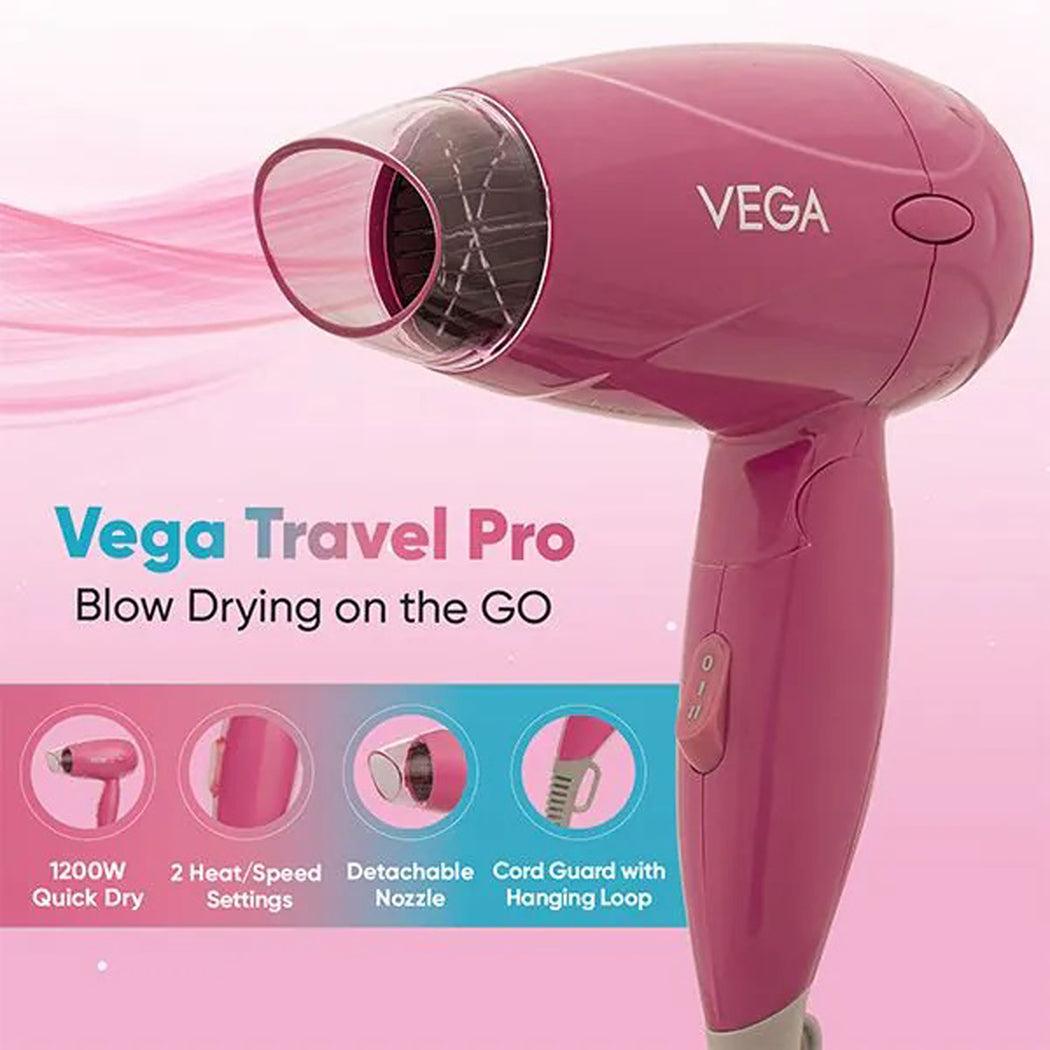 Vega Travel-Pro 1200W Watts Hair Dryer - VHDH-33
