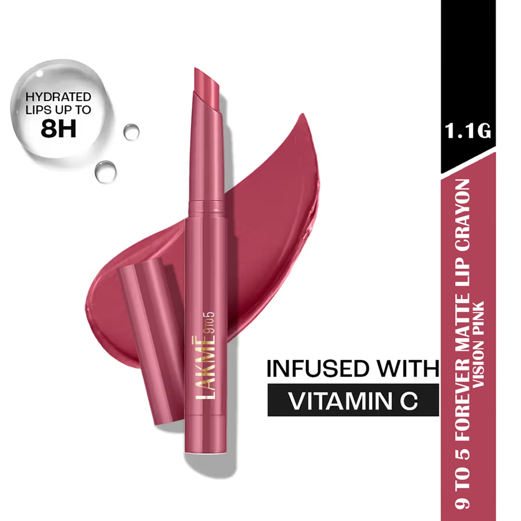 Lakme 9 To 5 Forever Matte Lip Crayon 1.1G