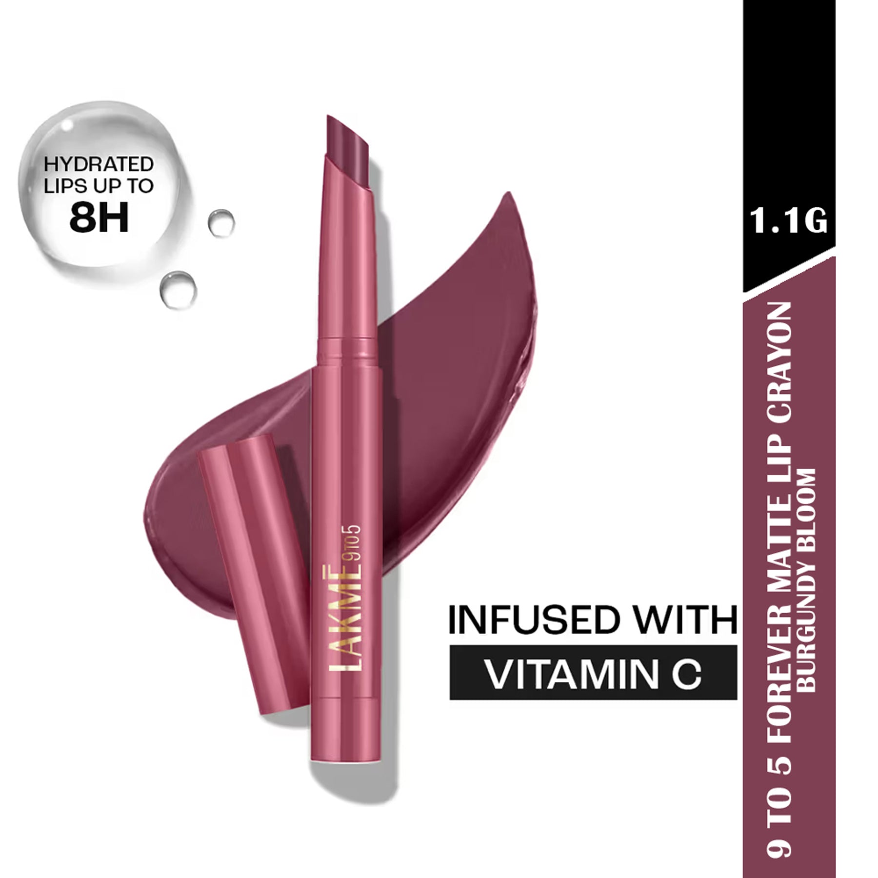 Lakme 9 To 5 Forever Matte Lip Crayon 1.1G