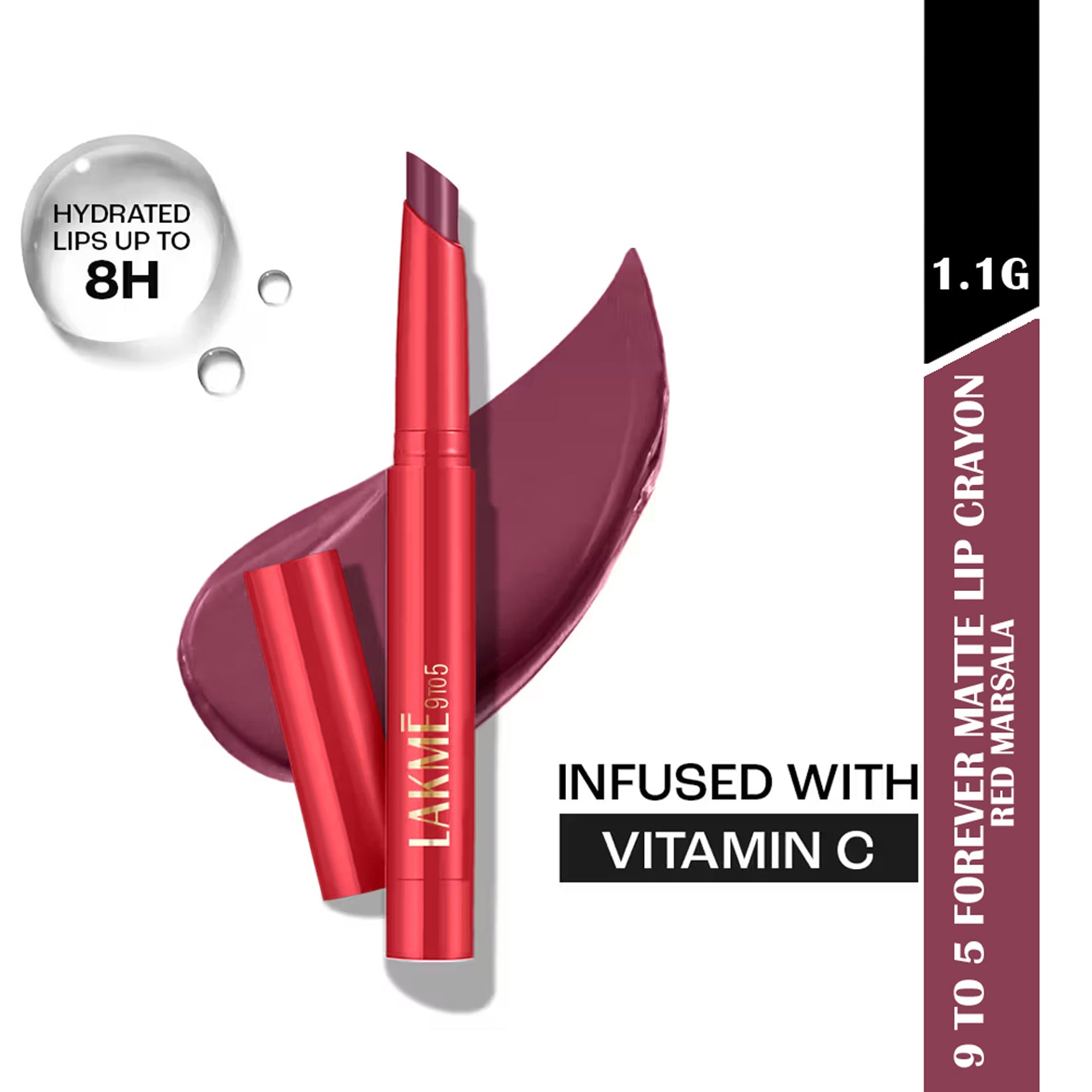 Lakme 9 To 5 Forever Matte Lip Crayon 1.1G