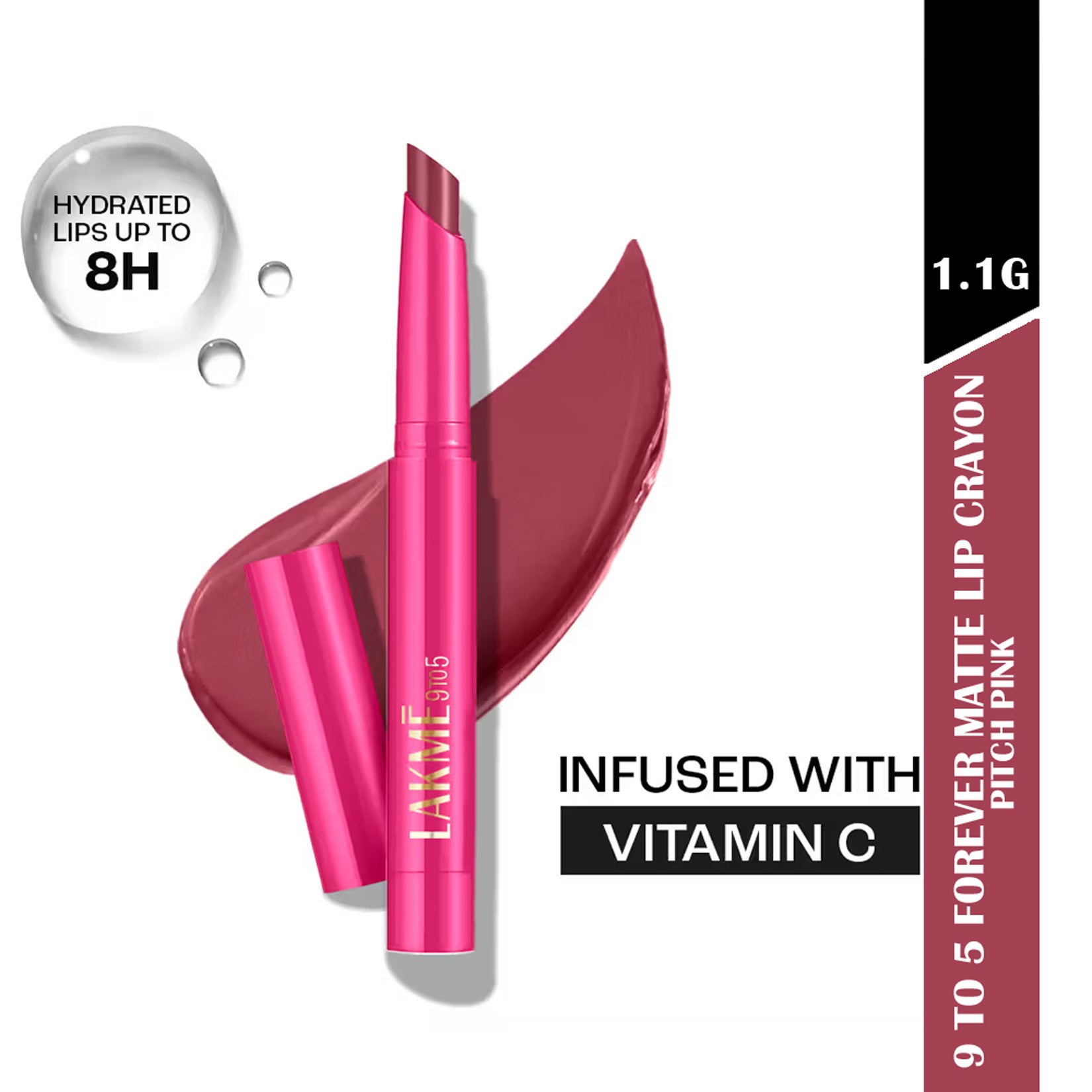 Lakme 9 To 5 Forever Matte Lip Crayon 1.1G