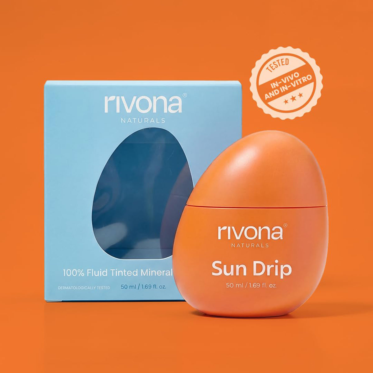 Rivona SunDrip 100Per Mineral Fluid Tinted Sunscreen