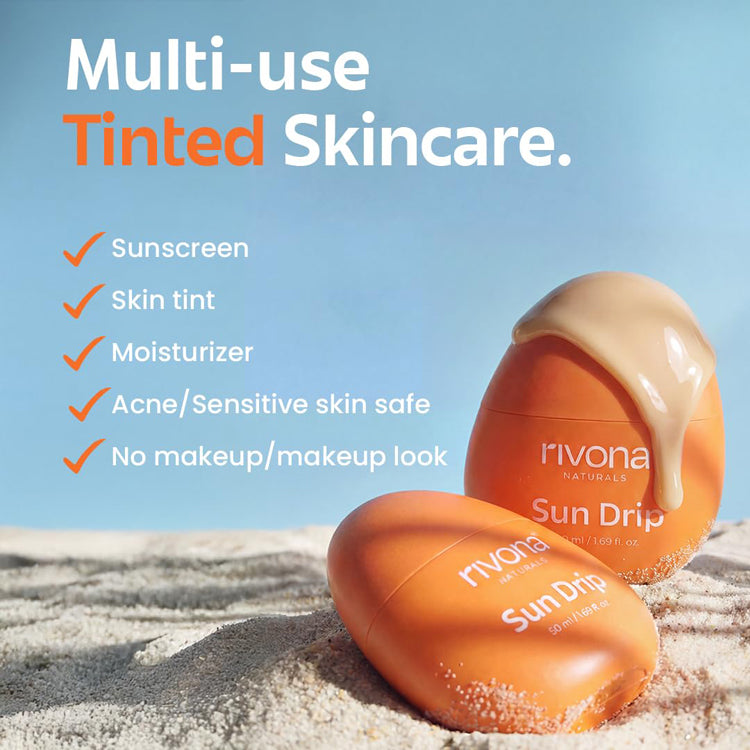 Rivona SunDrip 100Per Mineral Fluid Tinted Sunscreen