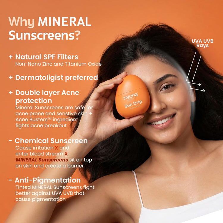 Rivona SunDrip 100Per Mineral Fluid Tinted Sunscreen