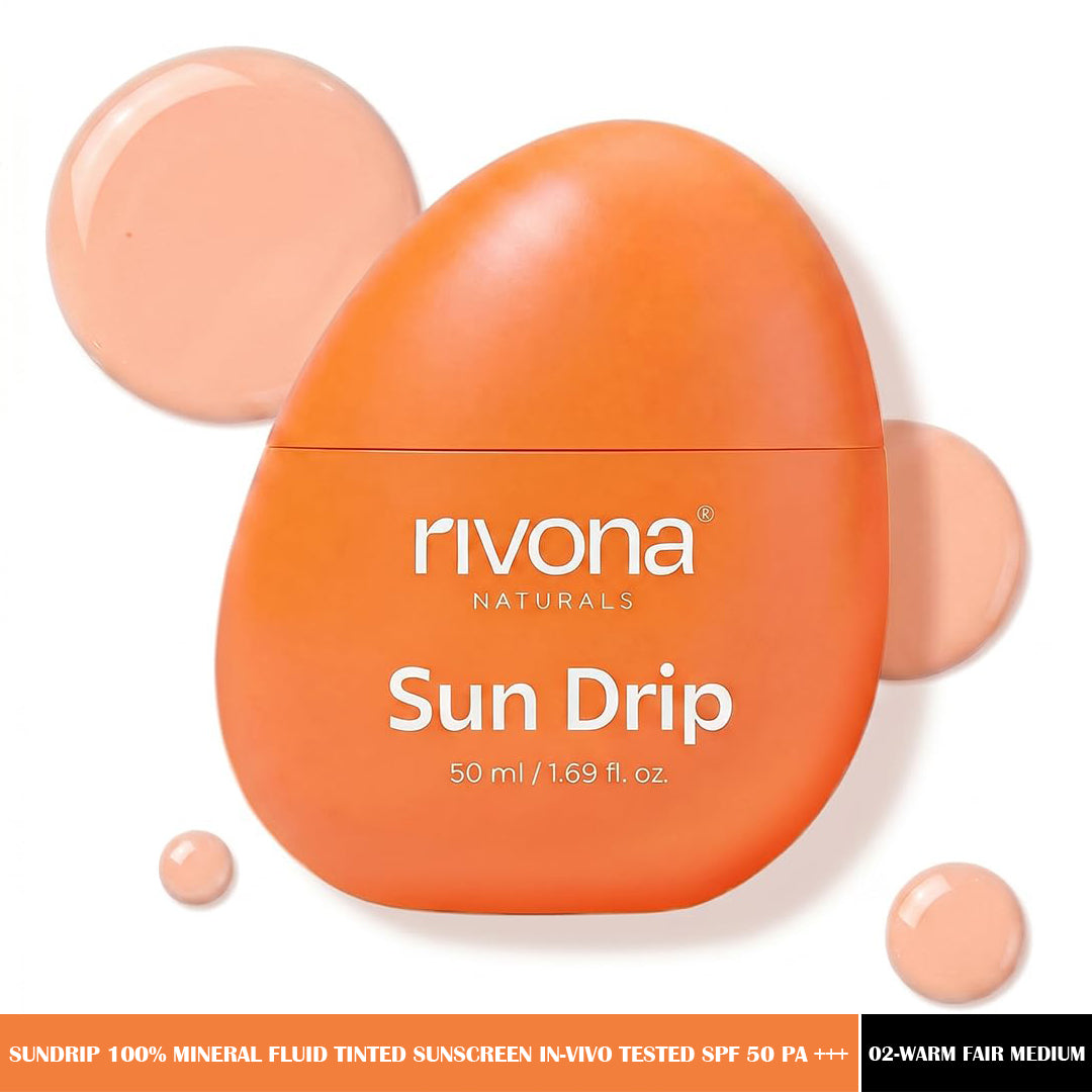 Rivona SunDrip 100Per Mineral Fluid Tinted Sunscreen