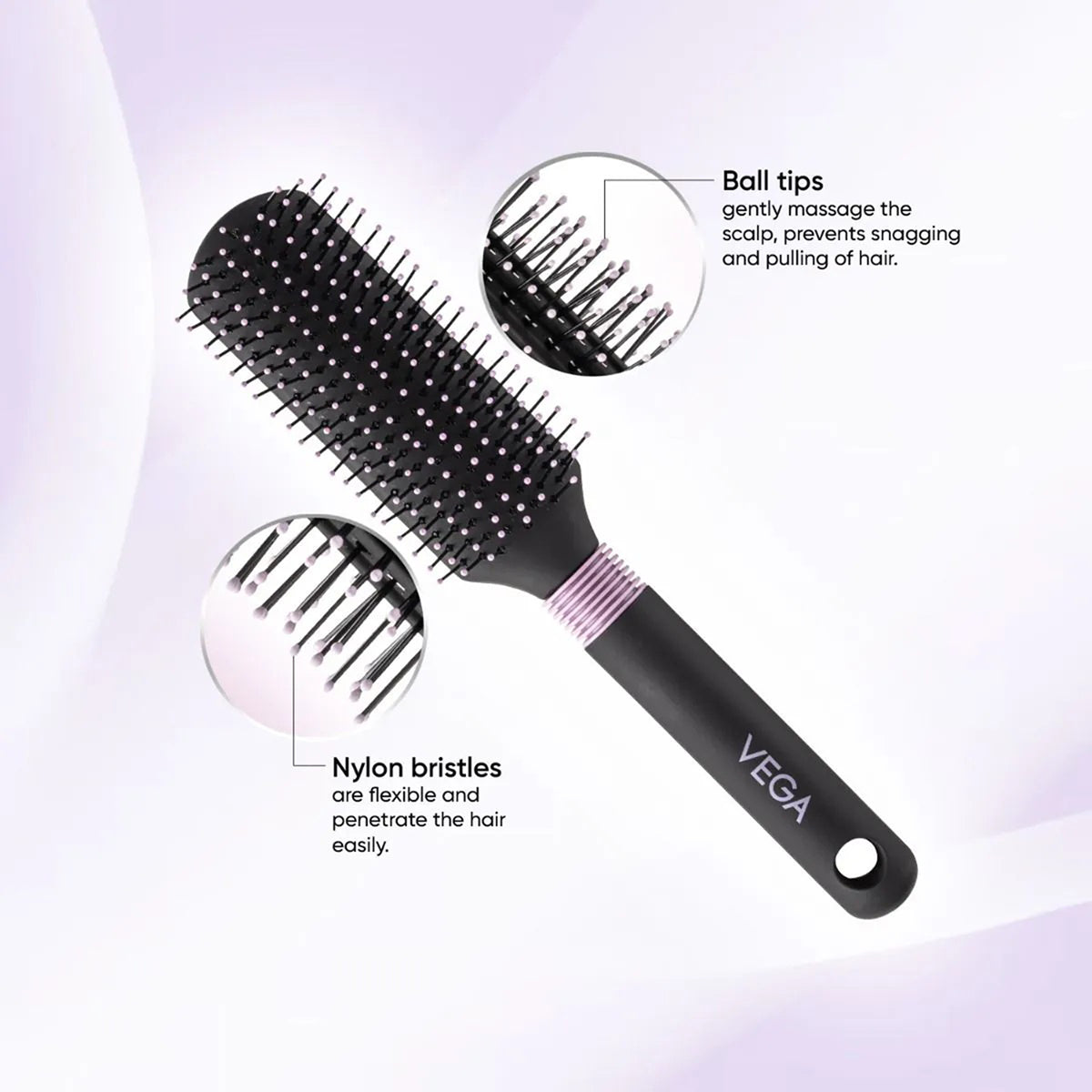 Vega Flat Hair Brush - R30-FB