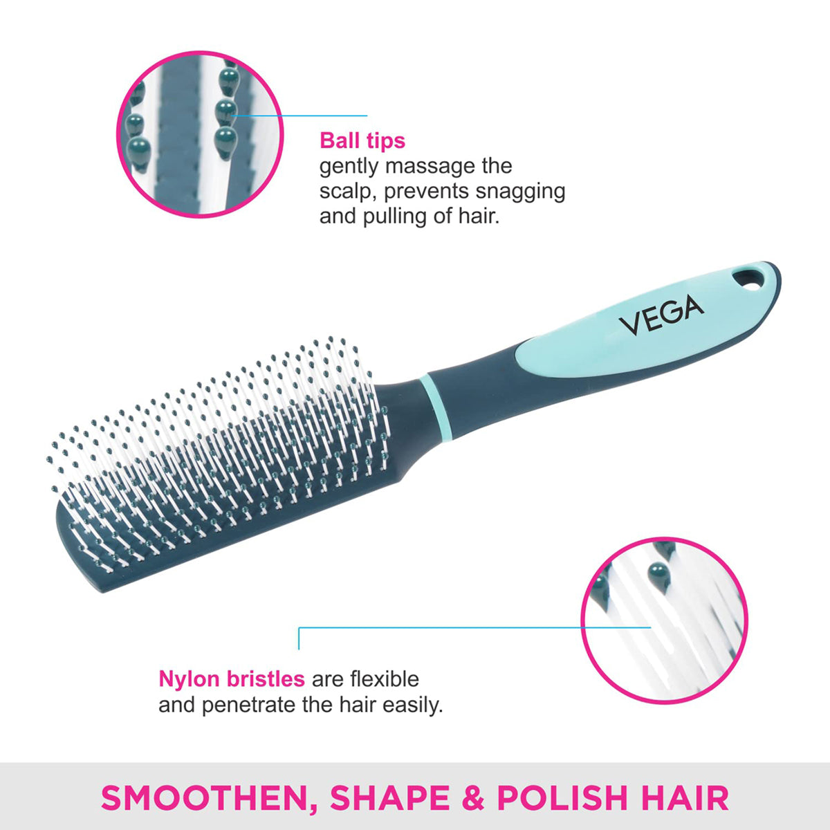Vega Flat Hair Brush R22-FB