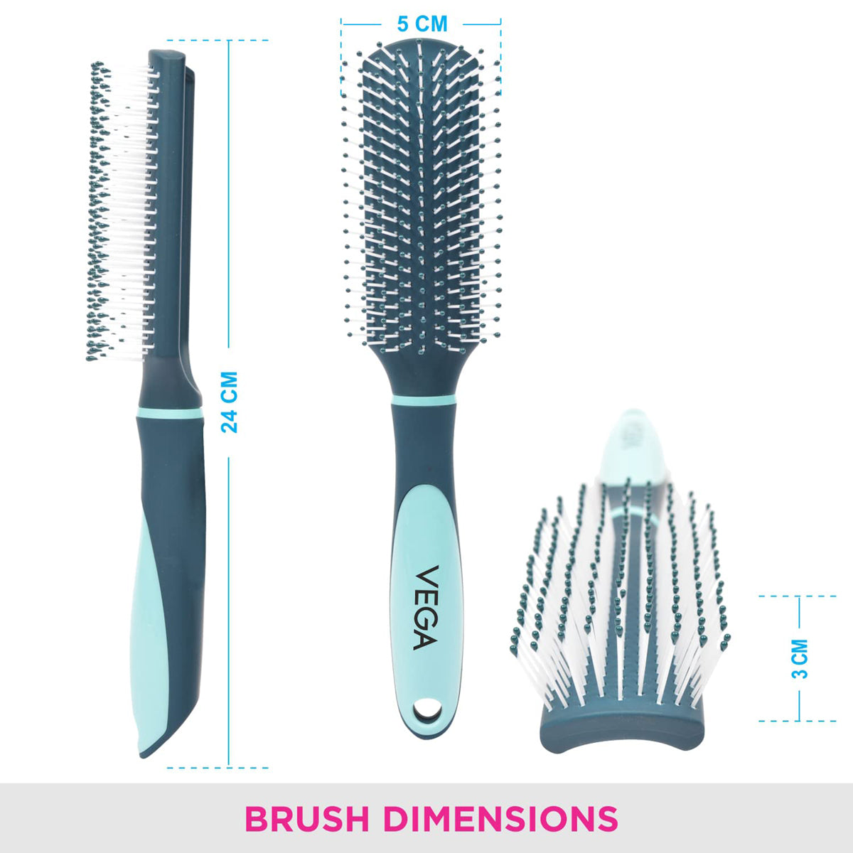 Vega Flat Hair Brush R22-FB