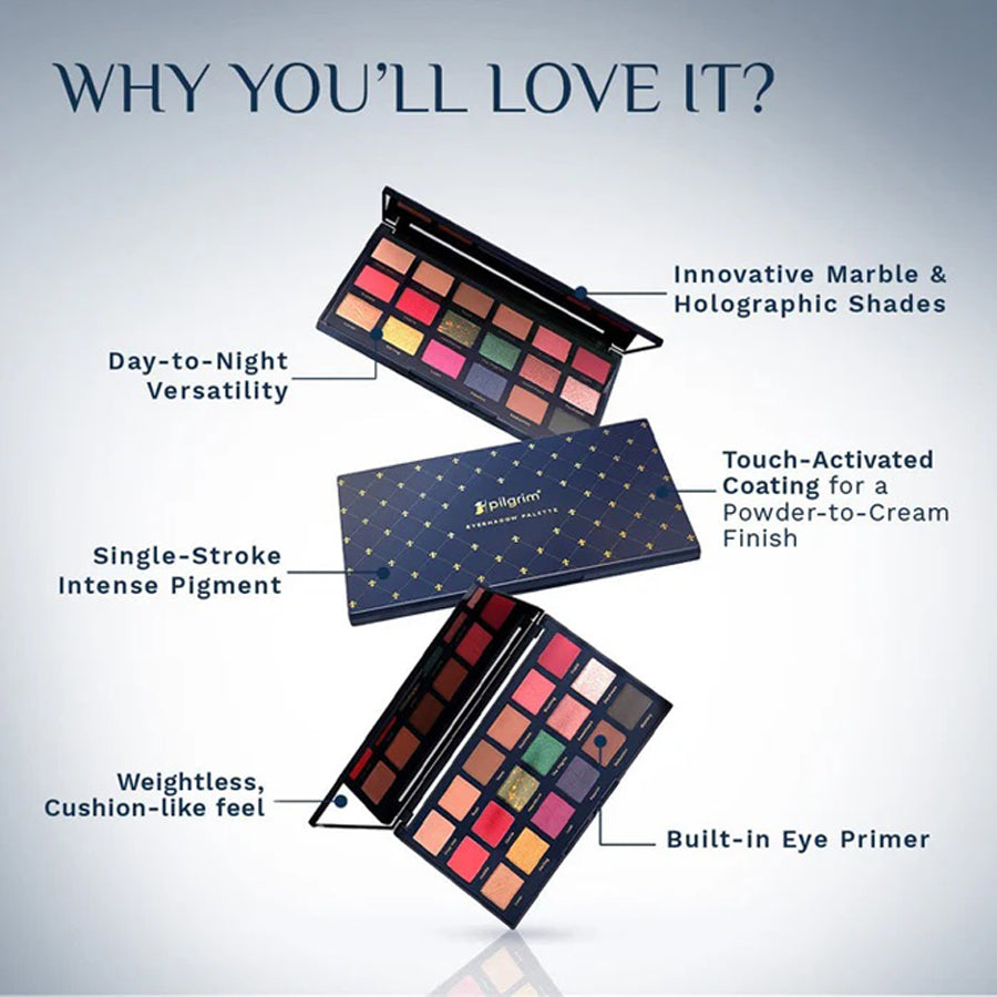 Pilgrim 18 IN 1 Eyeshadow Palette 1.4G*18N