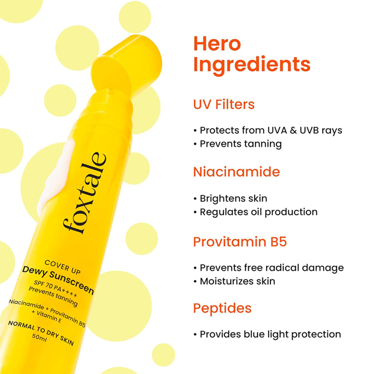 Foxtale Dewy Sunscreen SPF 70 PA++++