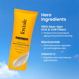 Foxtale Golden Hour SPF 50 Glow Sunscreen with Vitamin C & Niacinamide