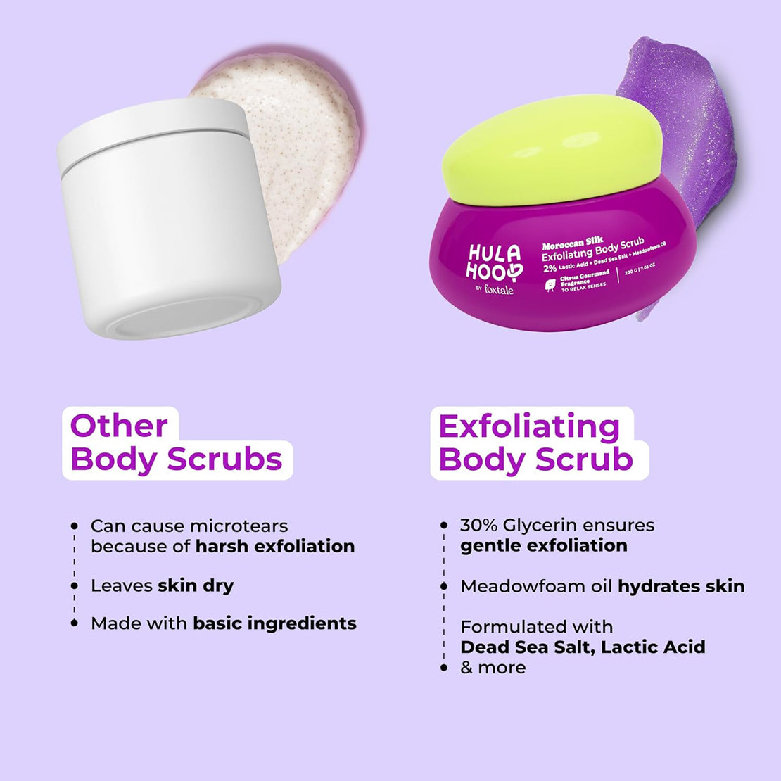 Foxtale Hula Hoop Moroccan Silk Exfoliating Body Scrub 200G