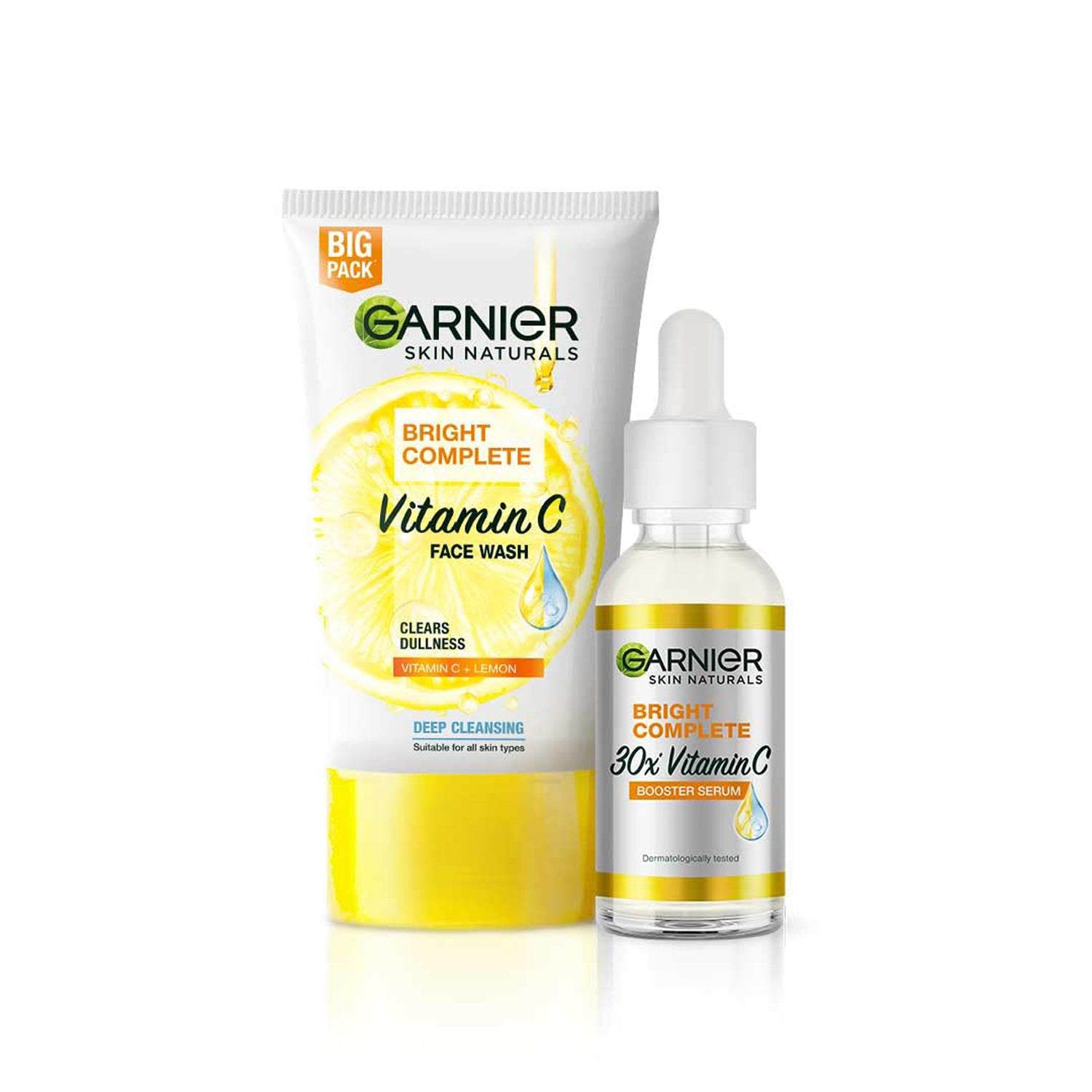 Garnier Bright Complete Facewash 50G*1 N& Bright Complete Vitamin C Serum 15*1N
