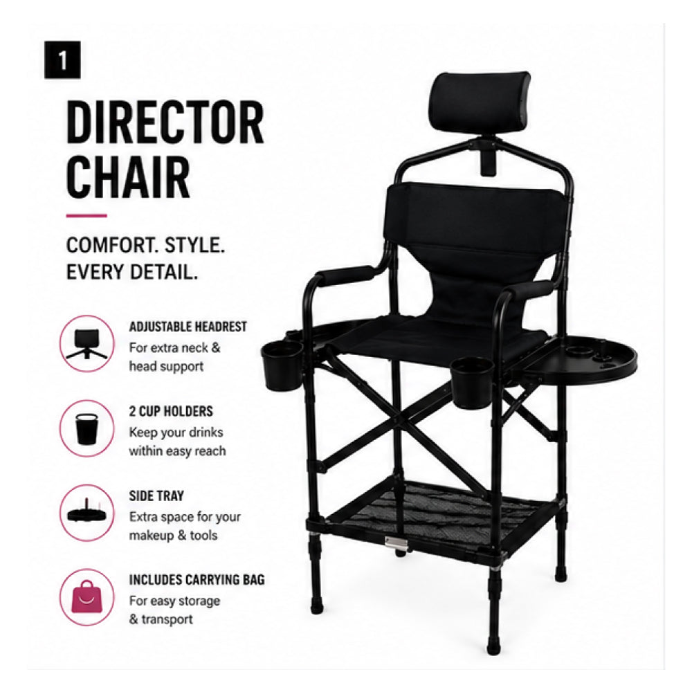 Premium Makeup Director Chair sbcmc 01