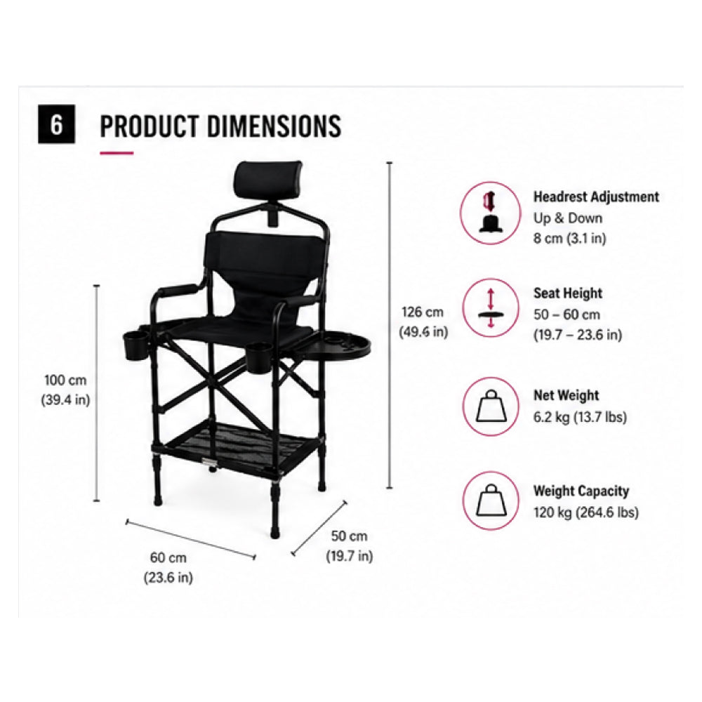 Premium Makeup Director Chair sbcmc 01