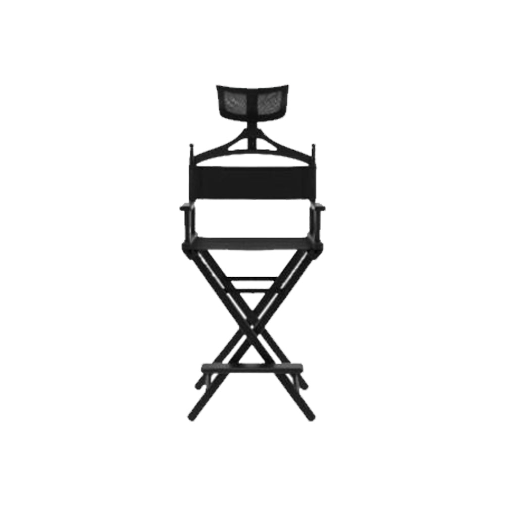 Foldable Makeup Chair With Headrest Black sbc 03