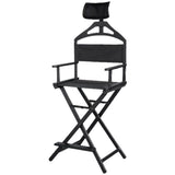 Foldable Makeup Chair With Headrest Black sbc 03