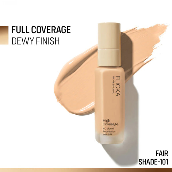 Flicka High Coverage HD Liquid Foundation 30 ML