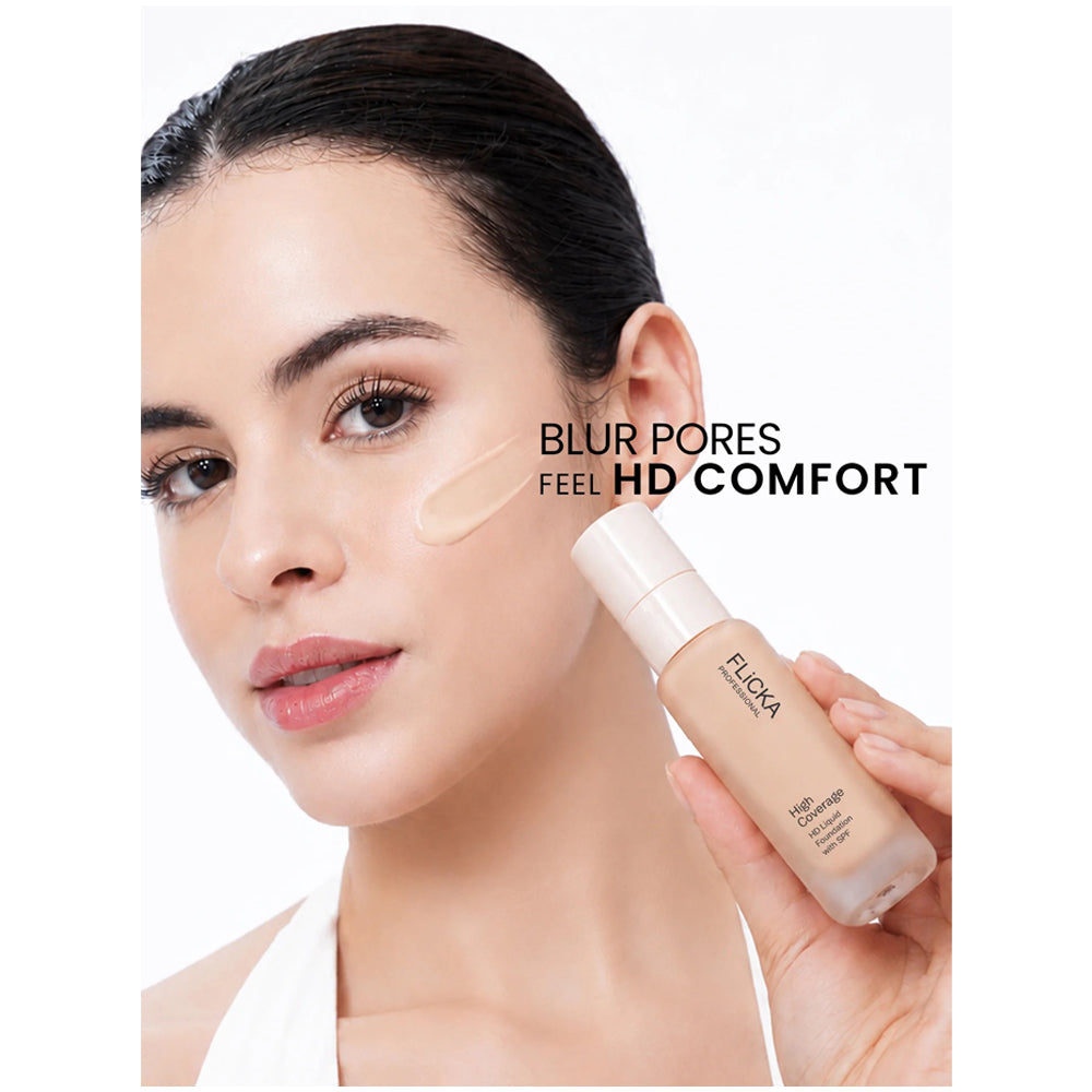 Flicka High Coverage HD Liquid Foundation 30 ML
