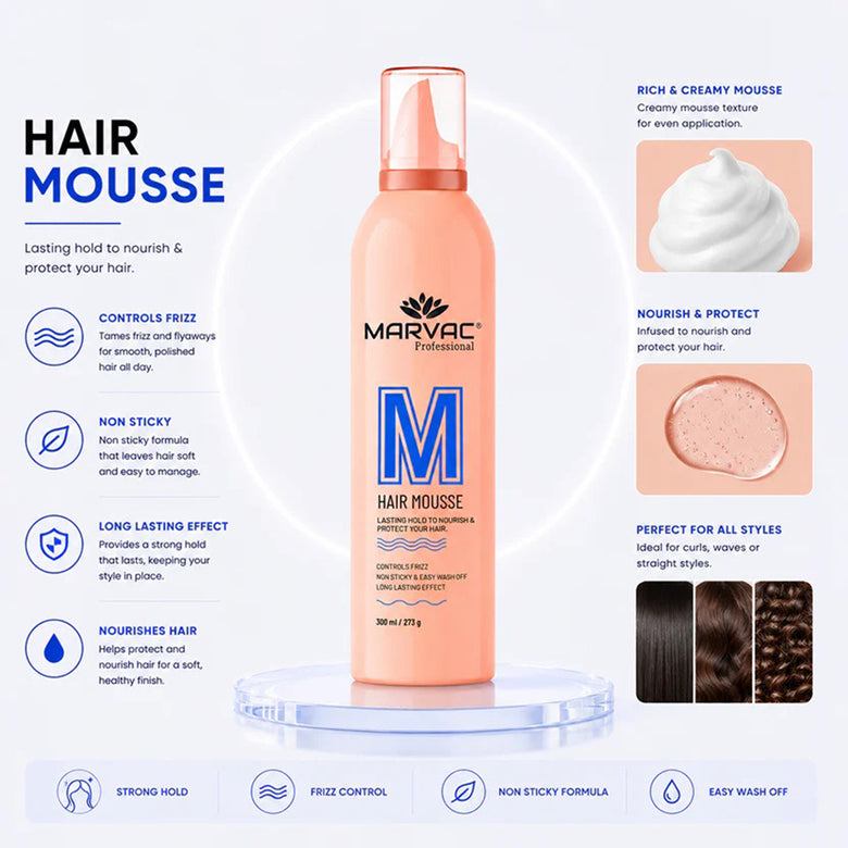 Marvac M Hair Mousse 180ml