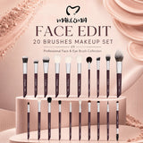 Makezmia Face Edit 20 Makeup Brushes set