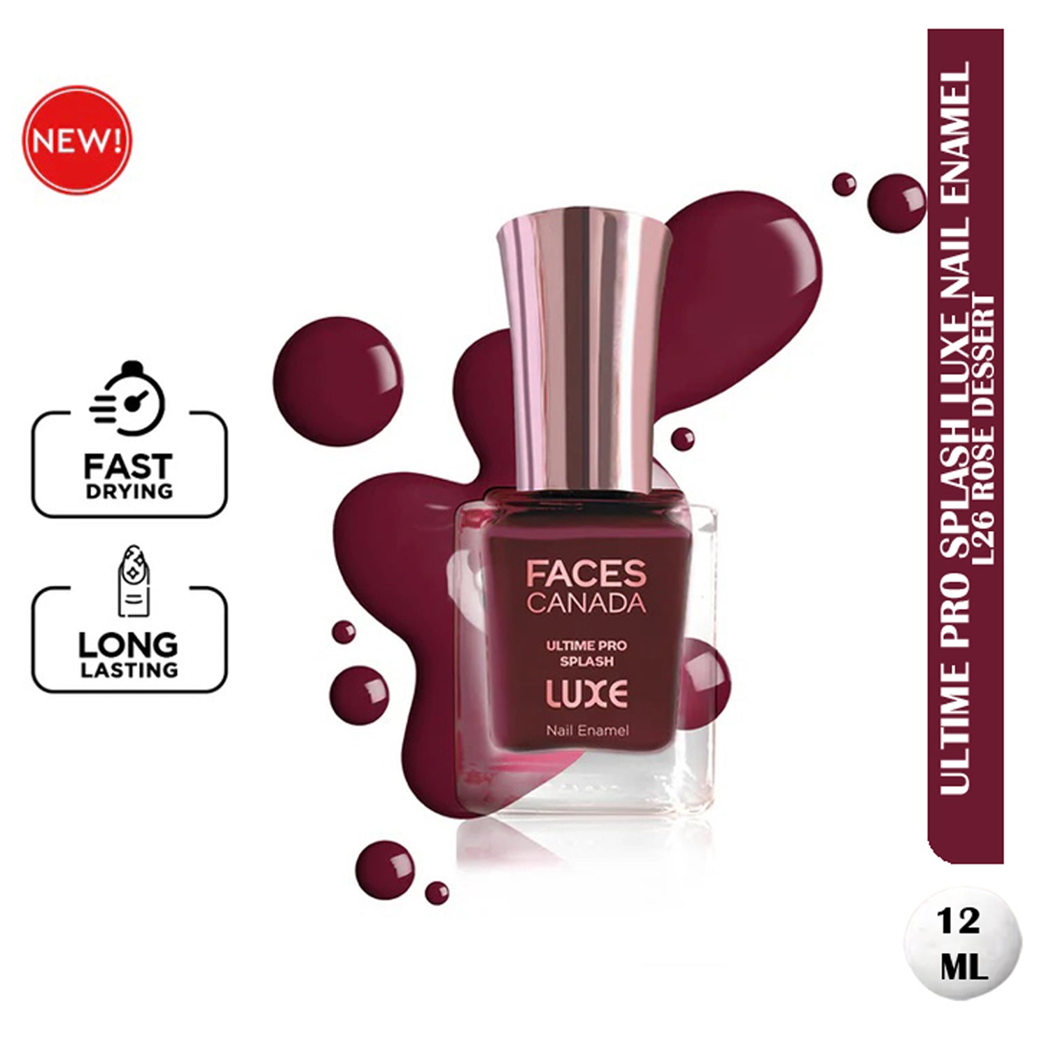 Faces Ultime Pro Splash Luxe Nail Enamel 12Ml