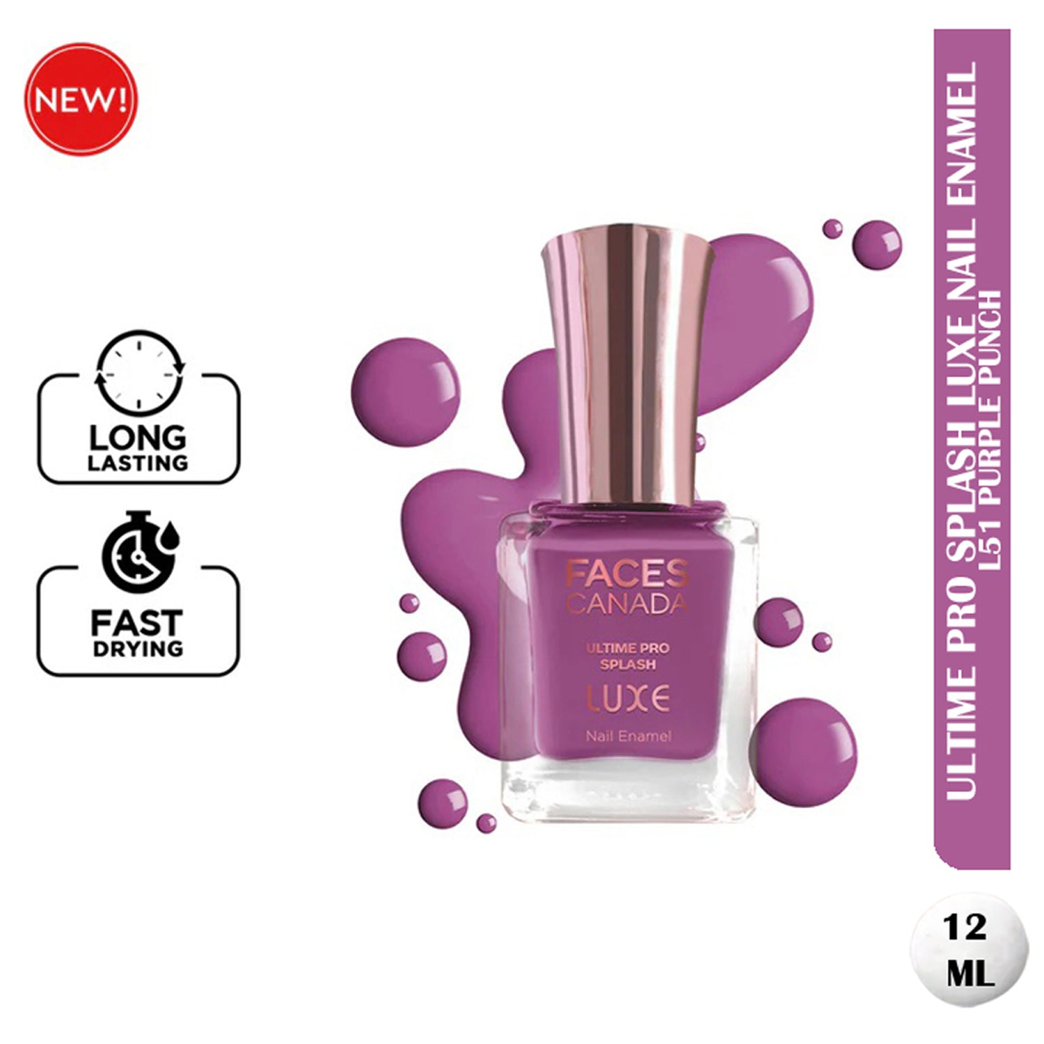 Faces Ultime Pro Splash Luxe Nail Enamel 12Ml